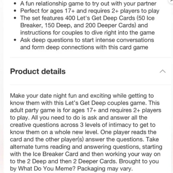 LETS GET DEEP ADULT PARTY GAME BY WHAT DO YOU MEME - Picture 3 of 6